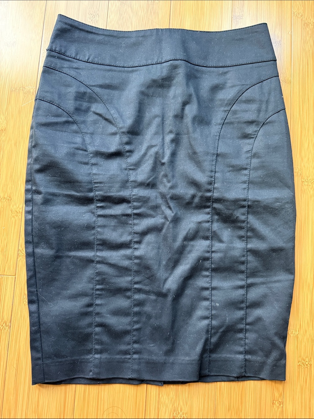 H&M Black Tailored Pencil Skirt